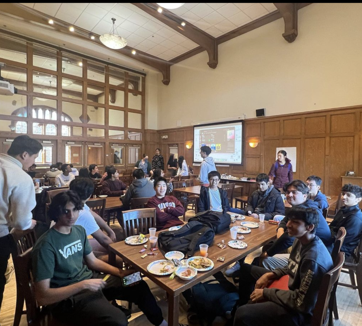 AAPI Members at their potluck.